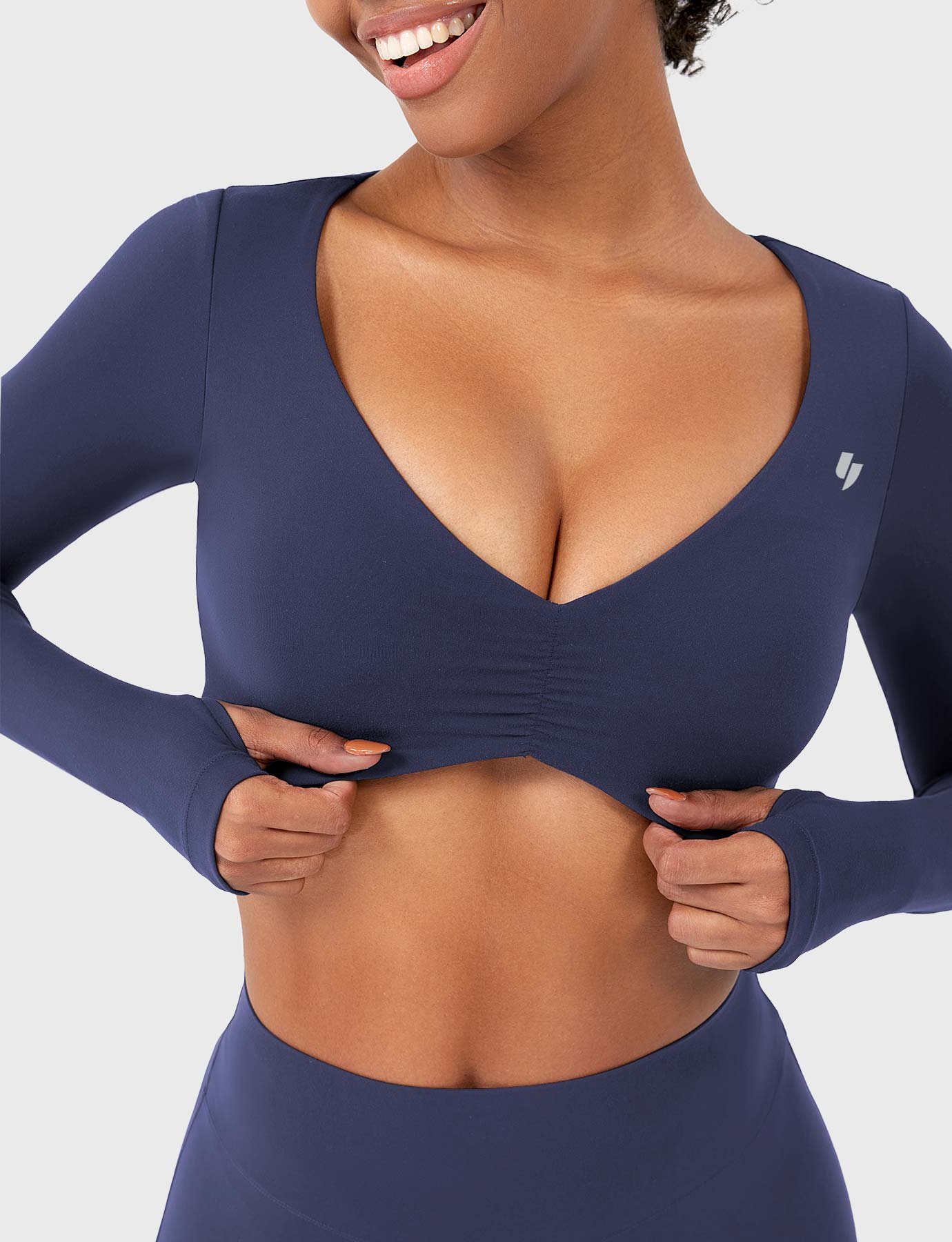 Yeoreo Agantha Ruched Long Sleeve Top - Image 3