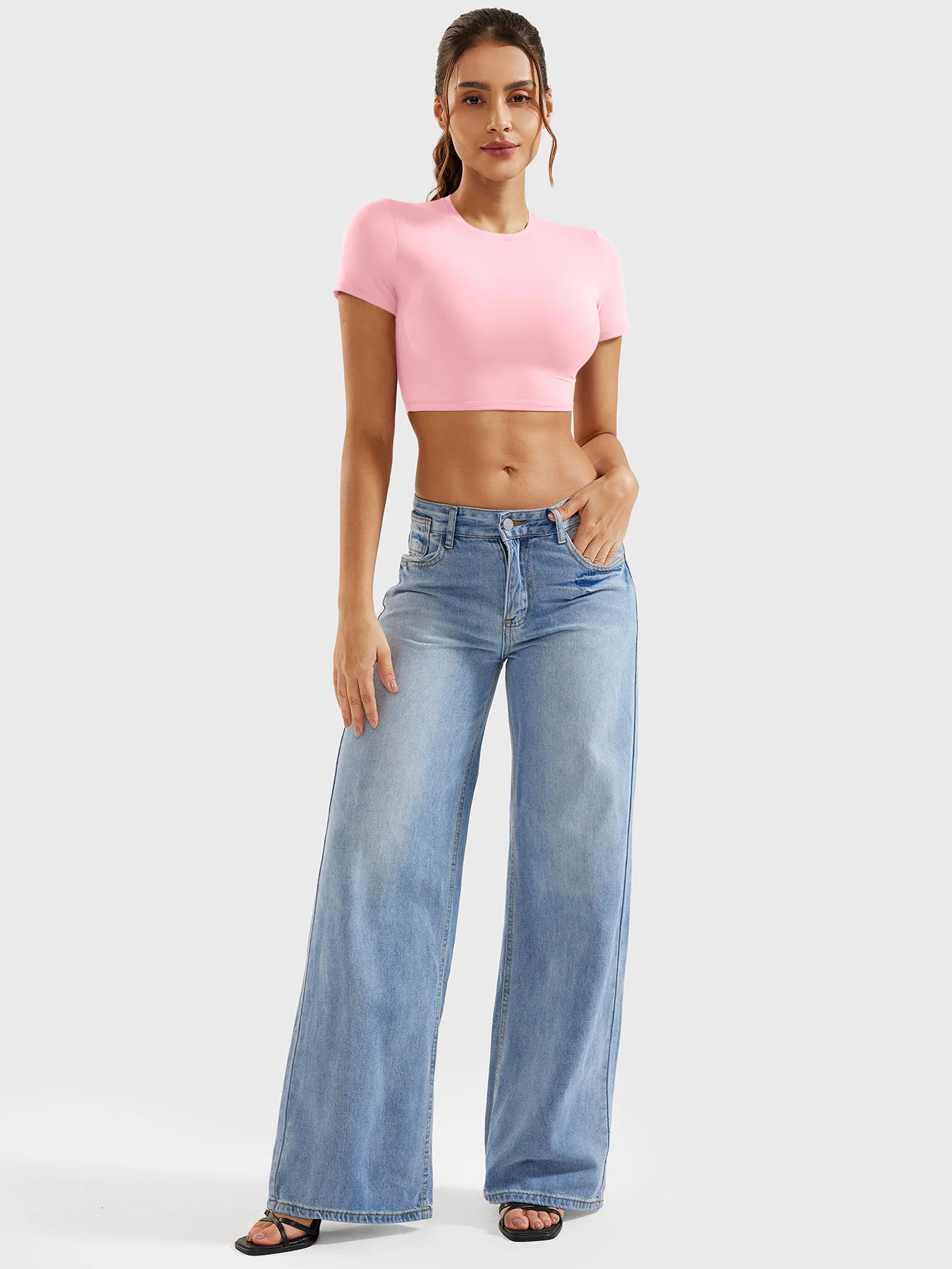 Yeoreo Colin Short Sleeves Crop Top - Image 41