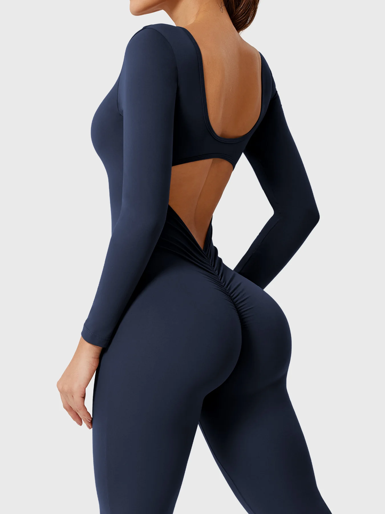 Yeoreo Lizvette Flare Long Sleeve V-back Jumpsuit - Image 18