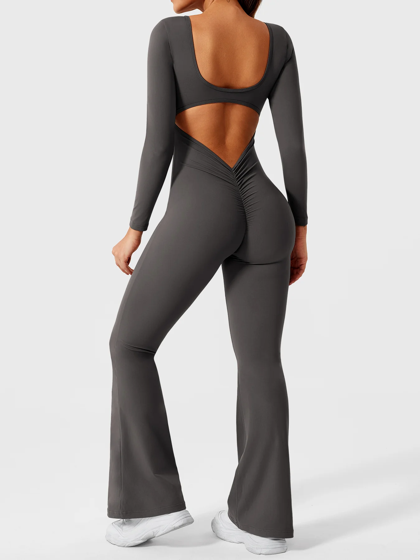 Yeoreo Lizvette Flare Long Sleeve V-back Jumpsuit - Image 21