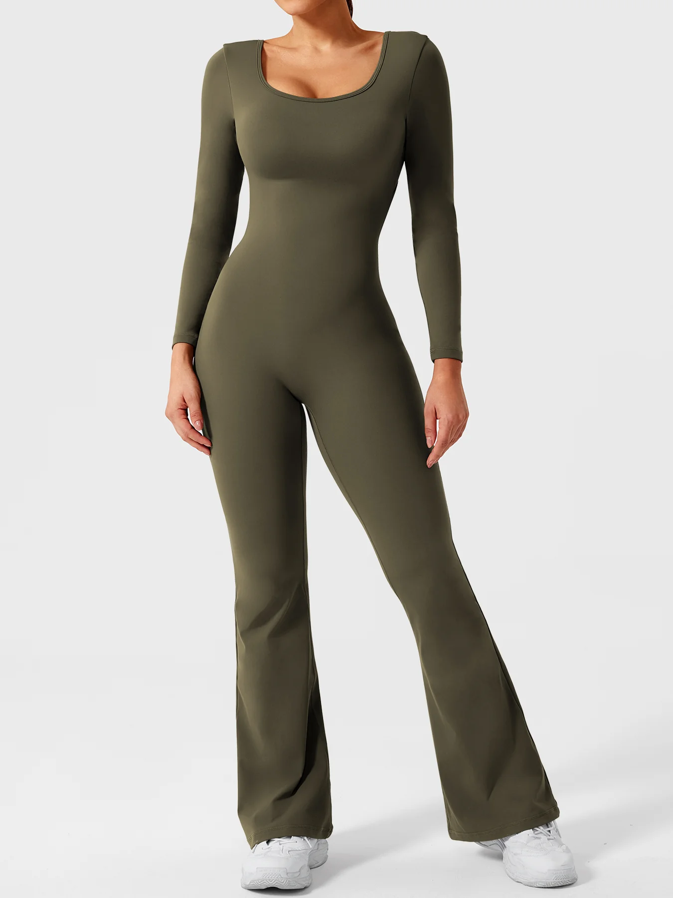 Yeoreo Lizvette Flare Long Sleeve V-back Jumpsuit - Image 26