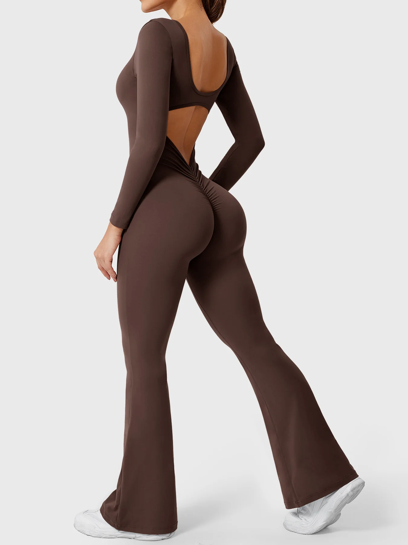 Yeoreo Lizvette Flare Long Sleeve V-back Jumpsuit - Image 31