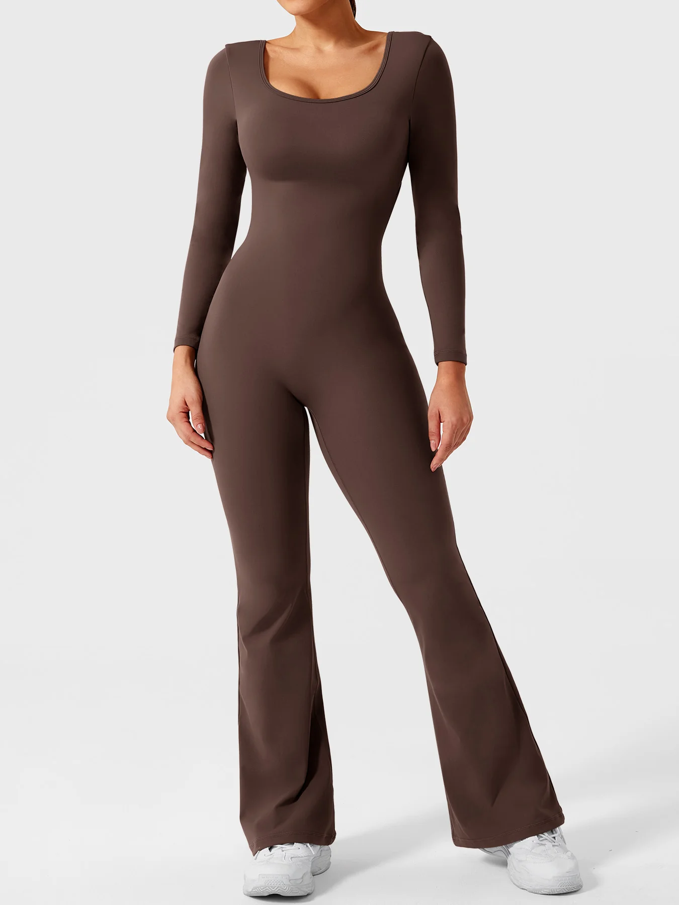 Yeoreo Lizvette Flare Long Sleeve V-back Jumpsuit - Image 32