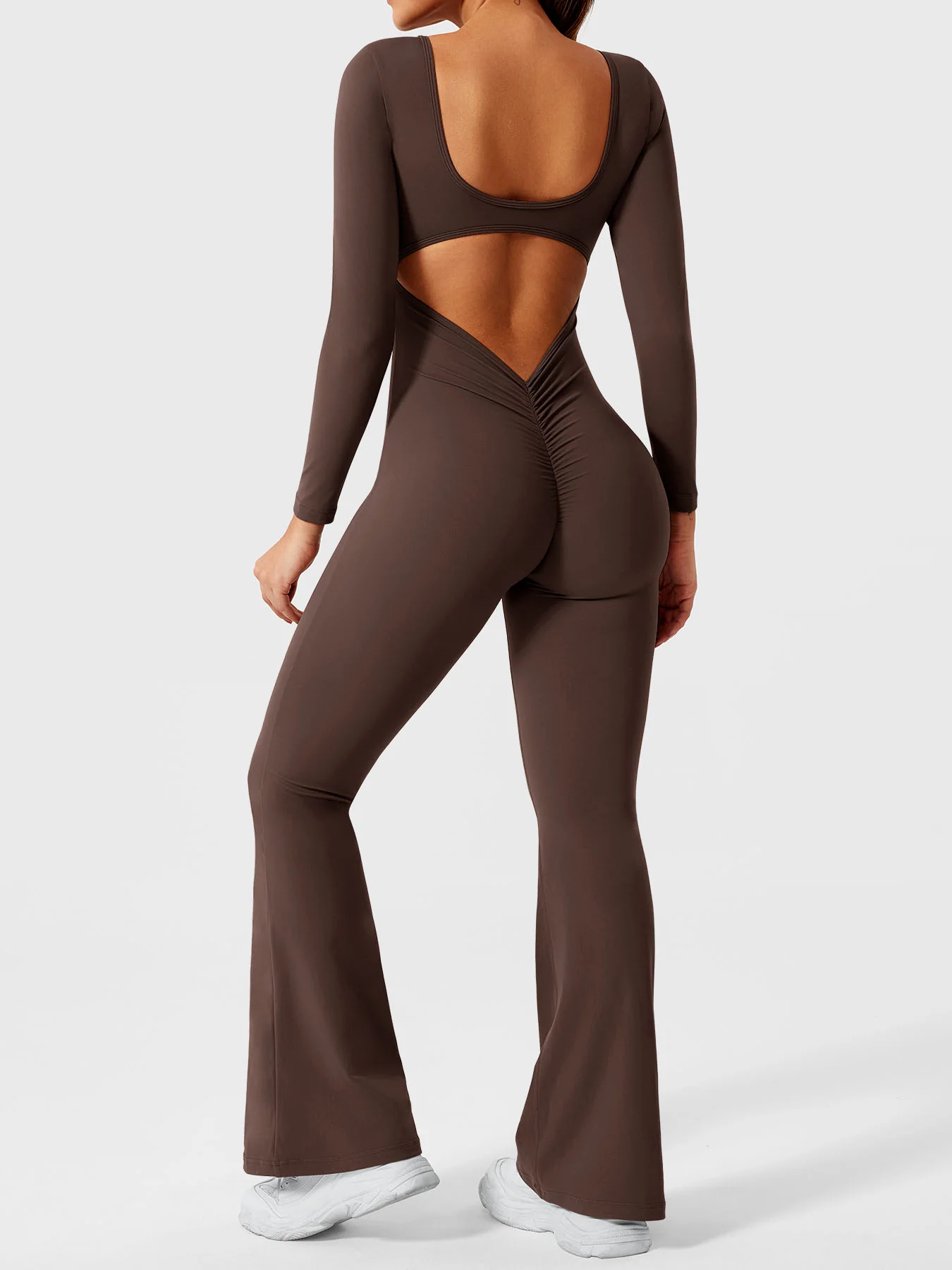 Yeoreo Lizvette Flare Long Sleeve V-back Jumpsuit - Image 33