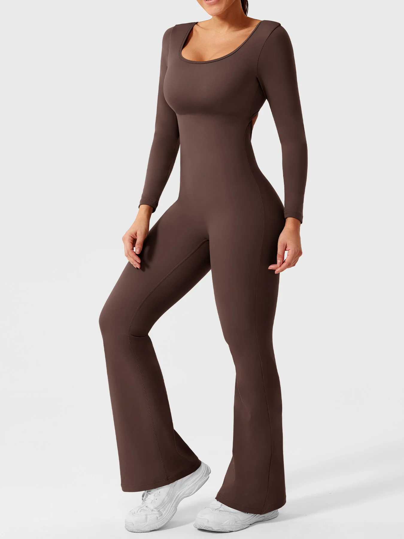 Yeoreo Lizvette Flare Long Sleeve V-back Jumpsuit - Image 34
