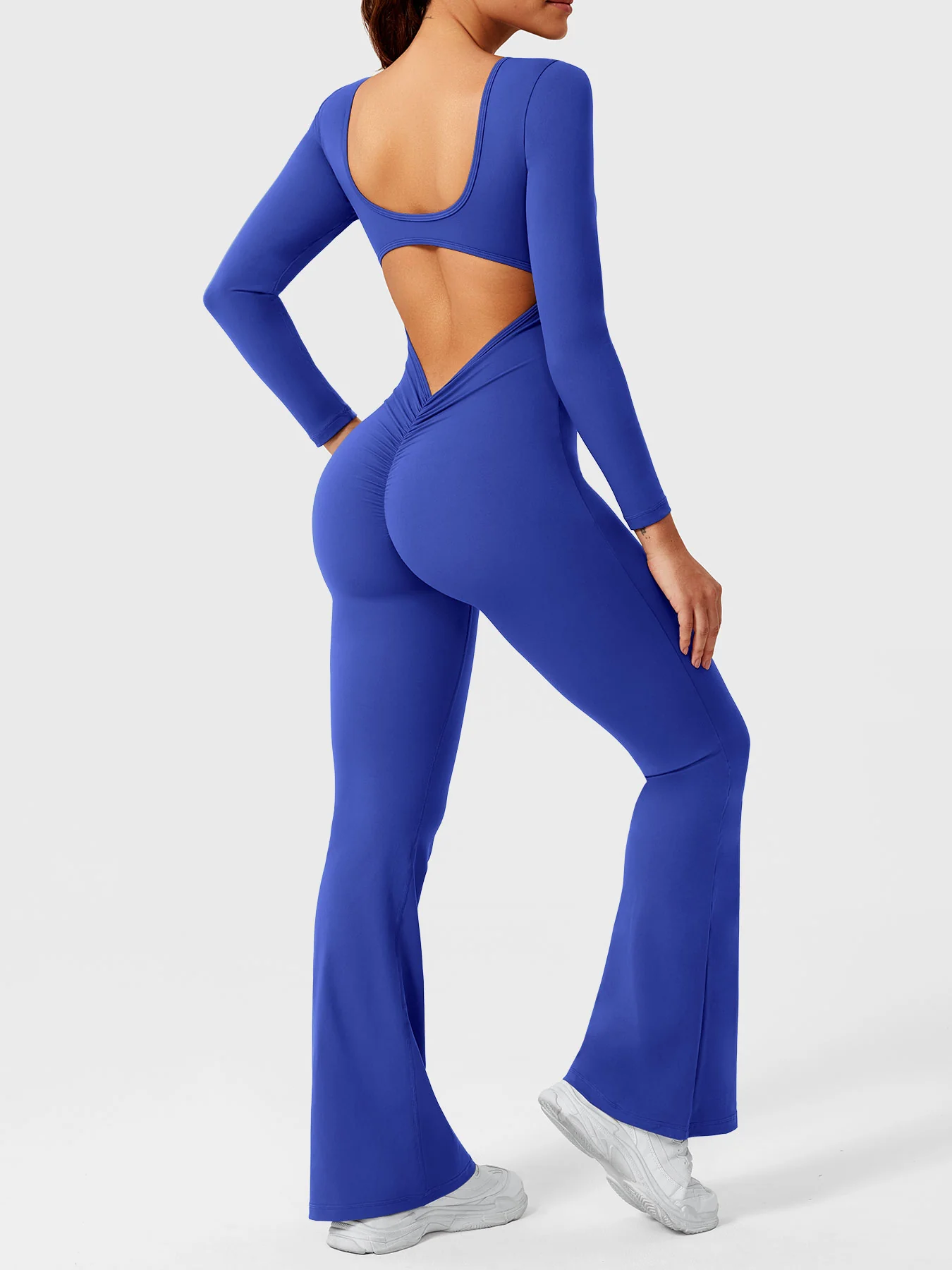 Yeoreo Lizvette Flare Long Sleeve V-back Jumpsuit - Image 53