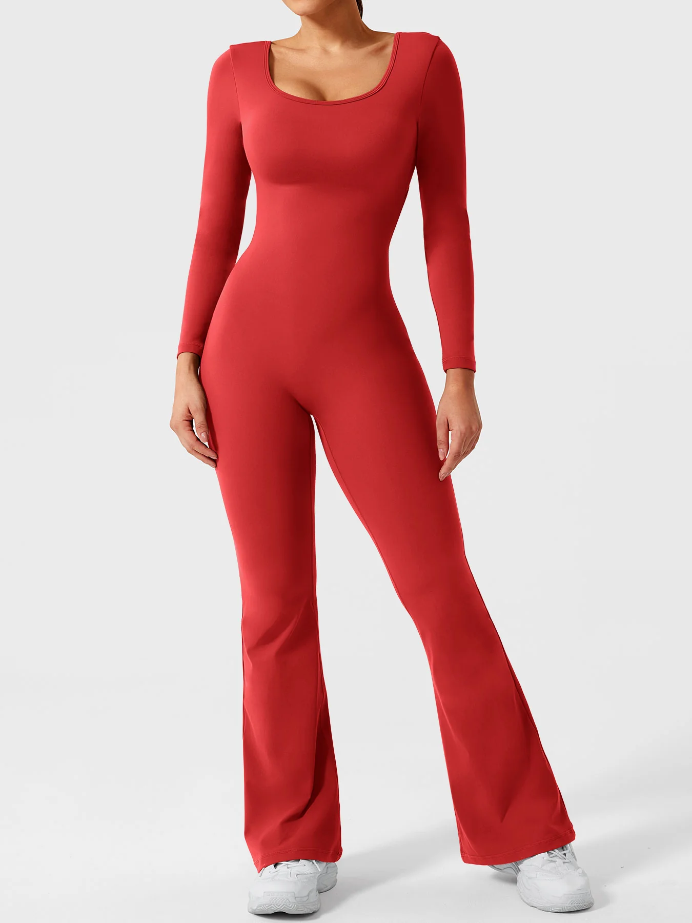 Yeoreo Lizvette Flare Long Sleeve V-back Jumpsuit - Image 56