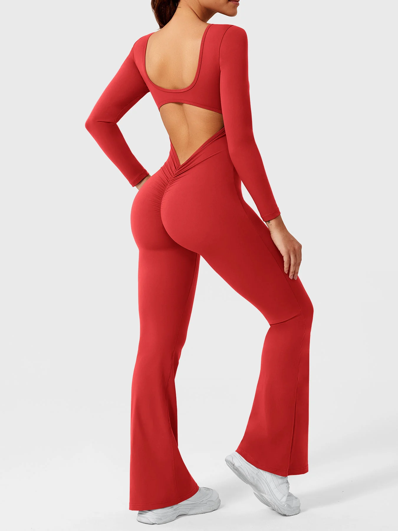 Yeoreo Lizvette Flare Long Sleeve V-back Jumpsuit - Image 59