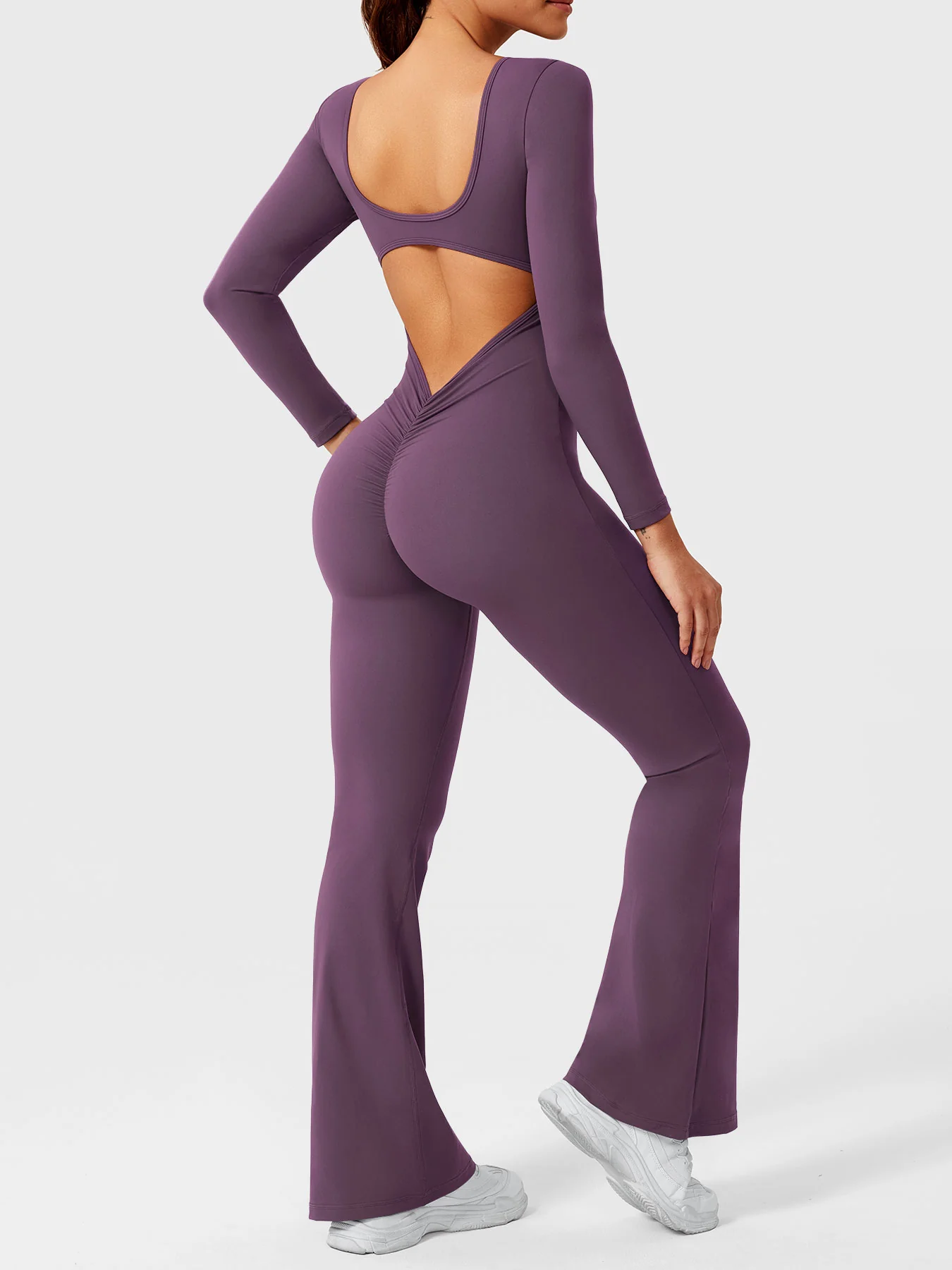 Yeoreo Lizvette Flare Long Sleeve V-back Jumpsuit - Image 65