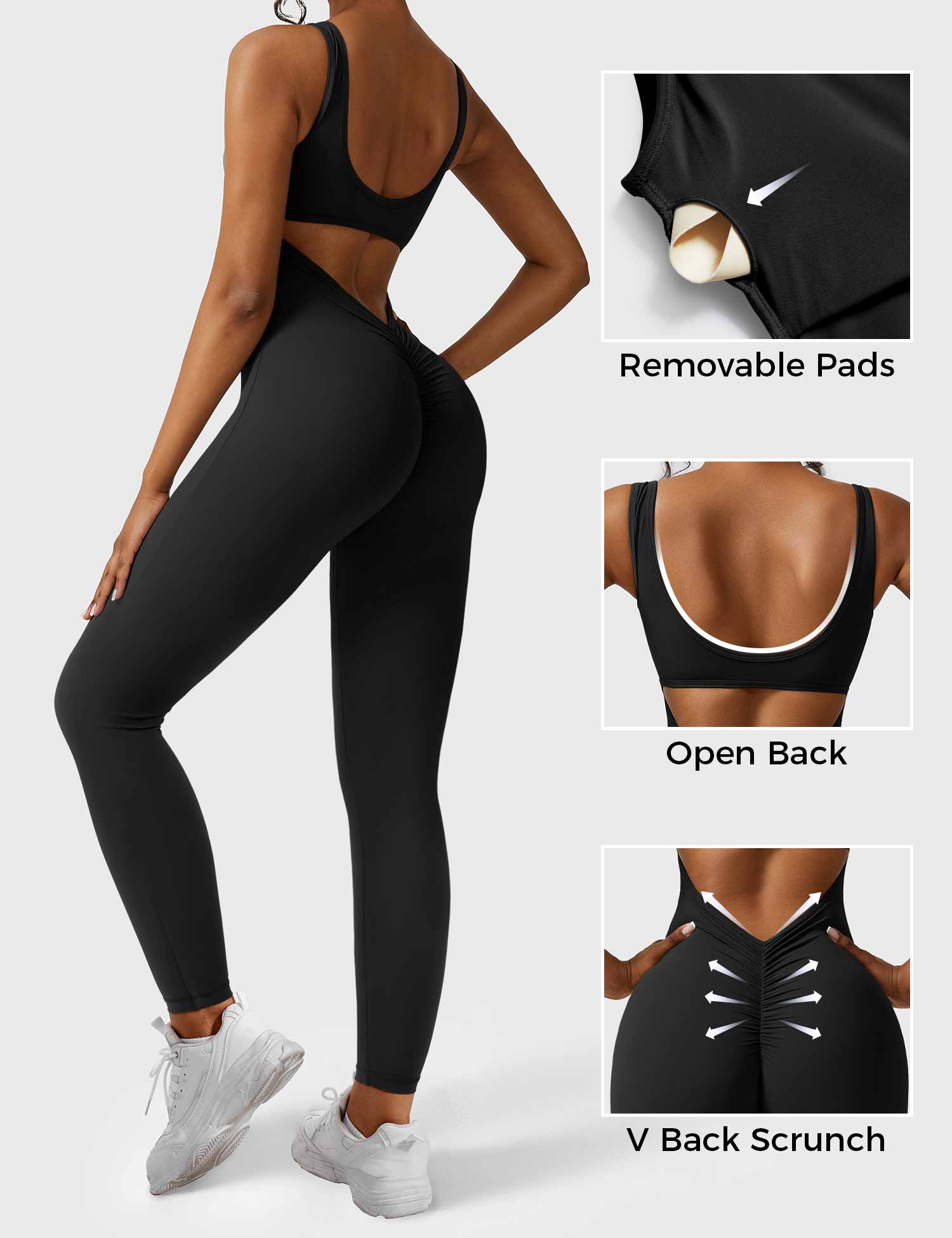 Yeoreo Lizvette V-Back Skinny Jumpsuit - Image 3