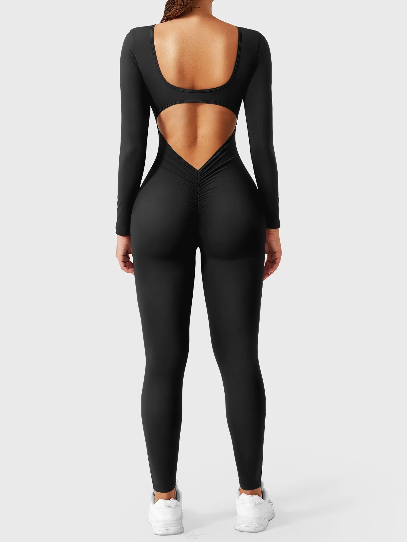 Yeoreo Lizvette V-Back Long Sleeves Jumpsuit - Image 8