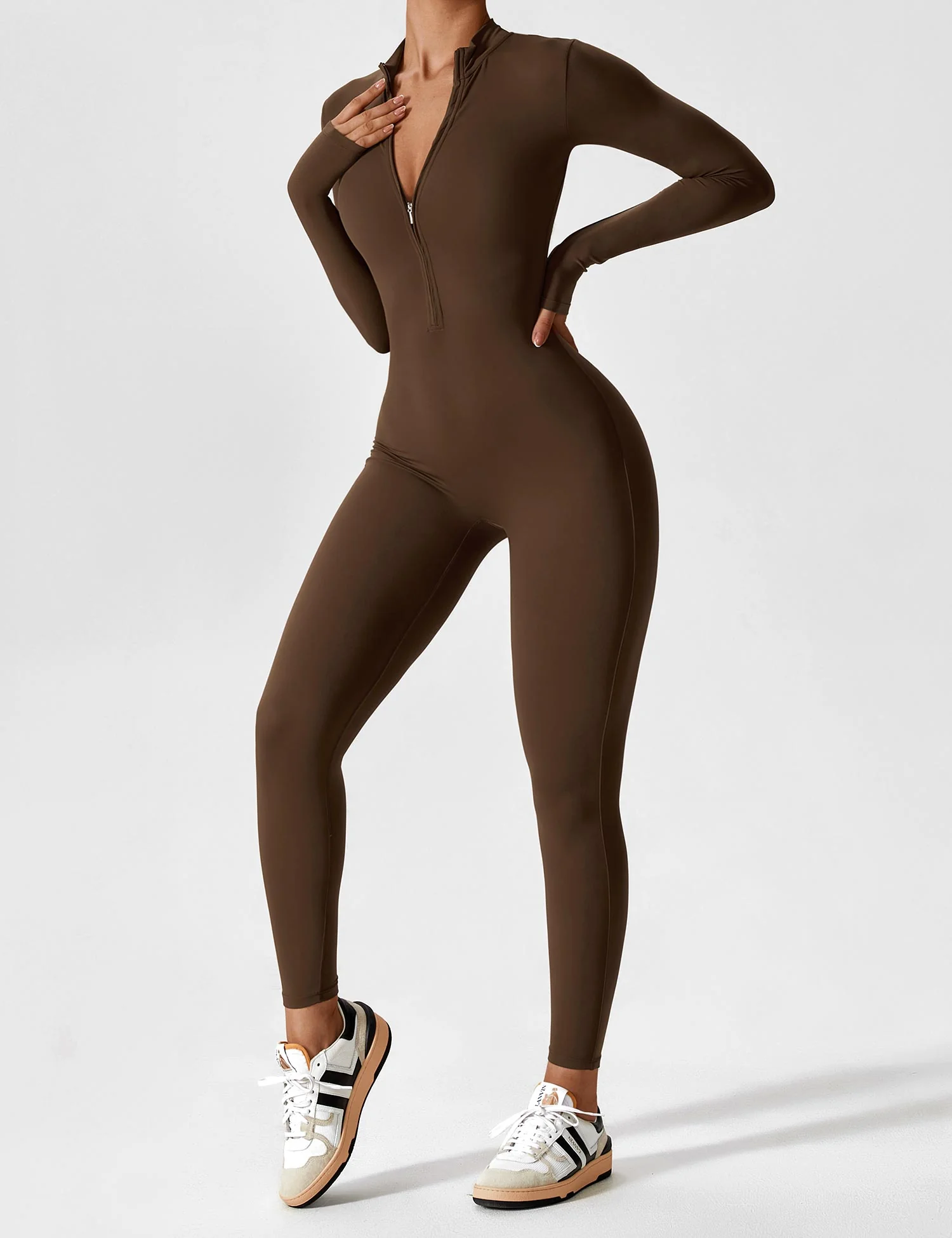 Yeoreo Long Sleeve Zipper Jumpsuit - Image 10
