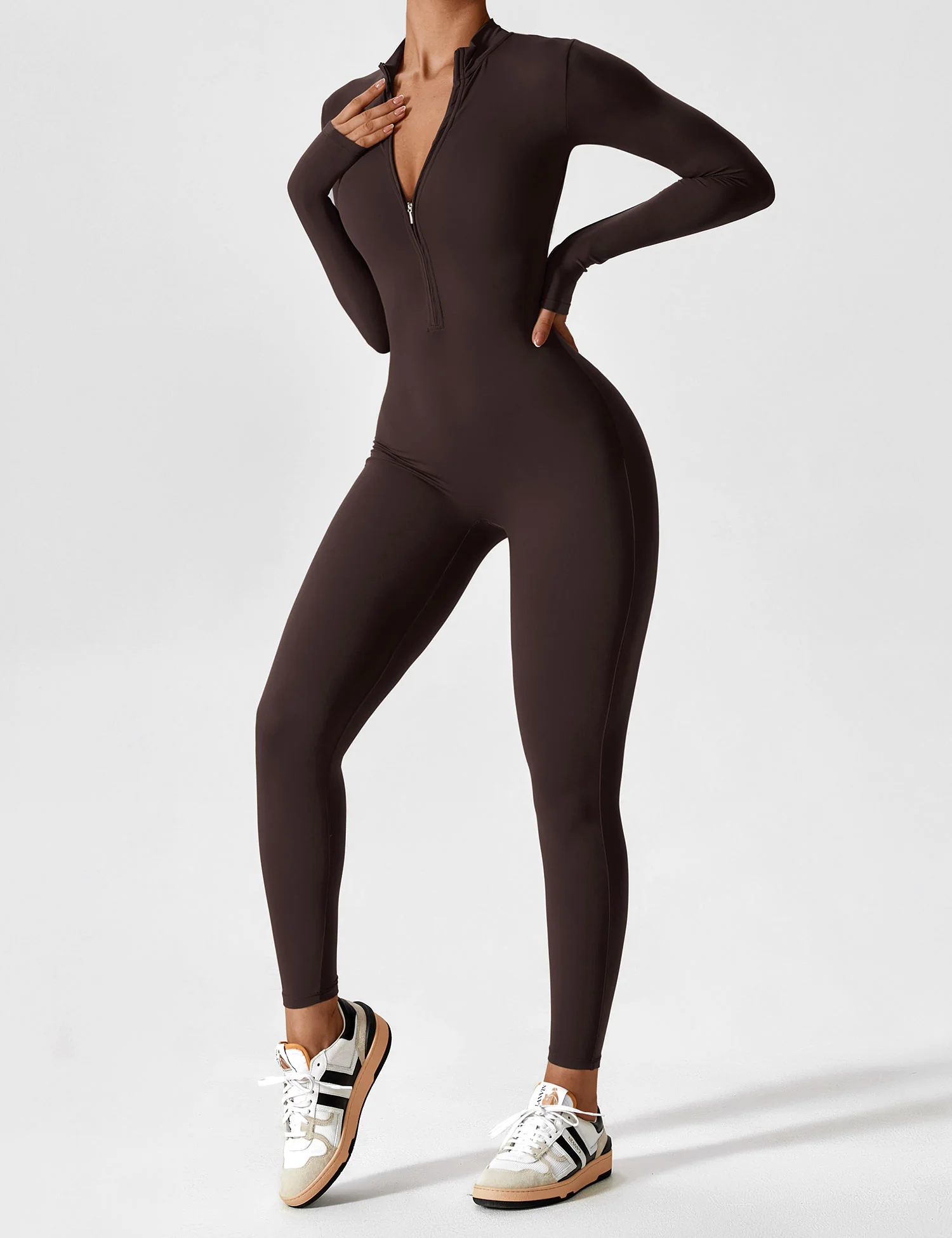 Yeoreo Long Sleeve Zipper Jumpsuit - Image 136