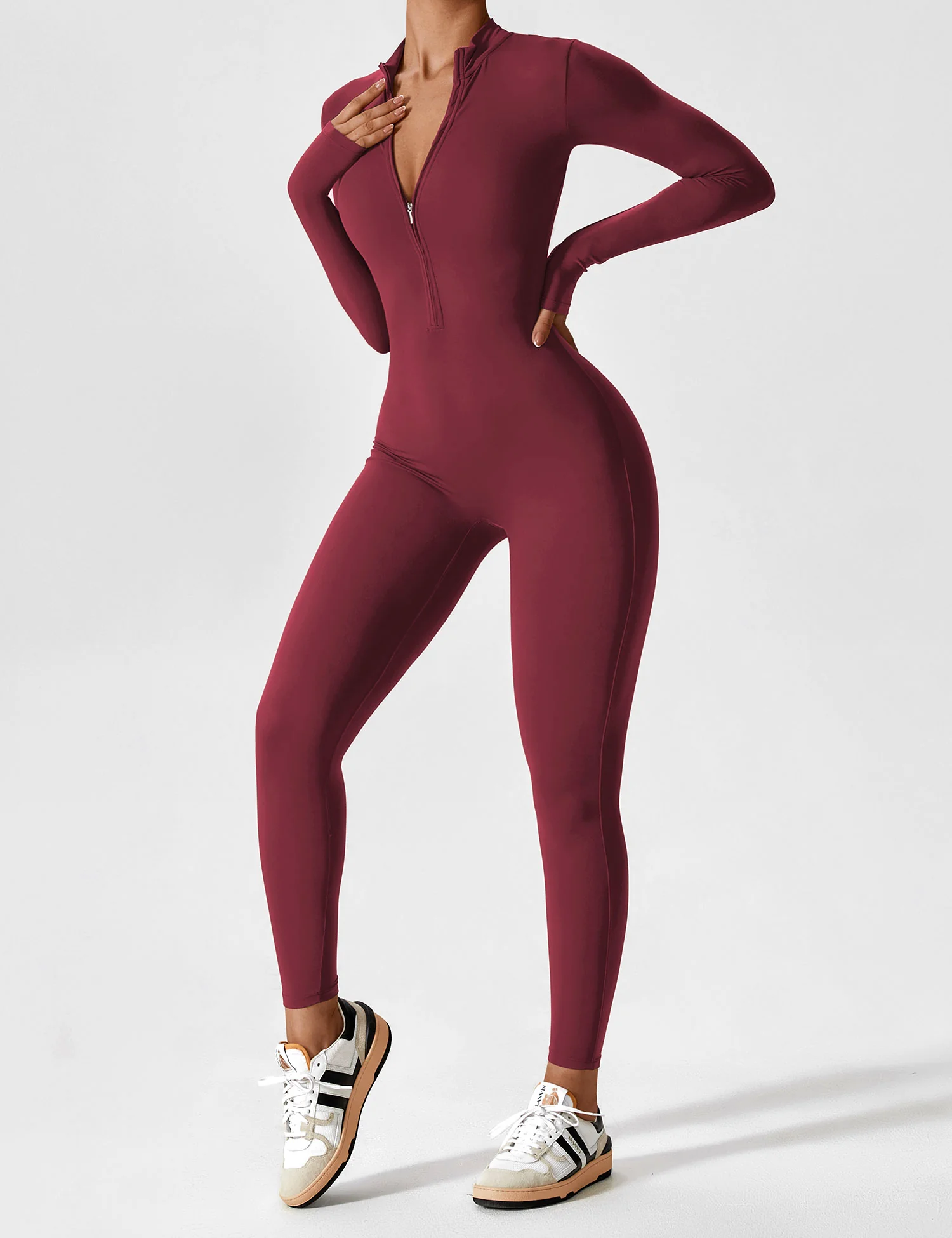 Yeoreo Long Sleeve Zipper Jumpsuit - Image 154