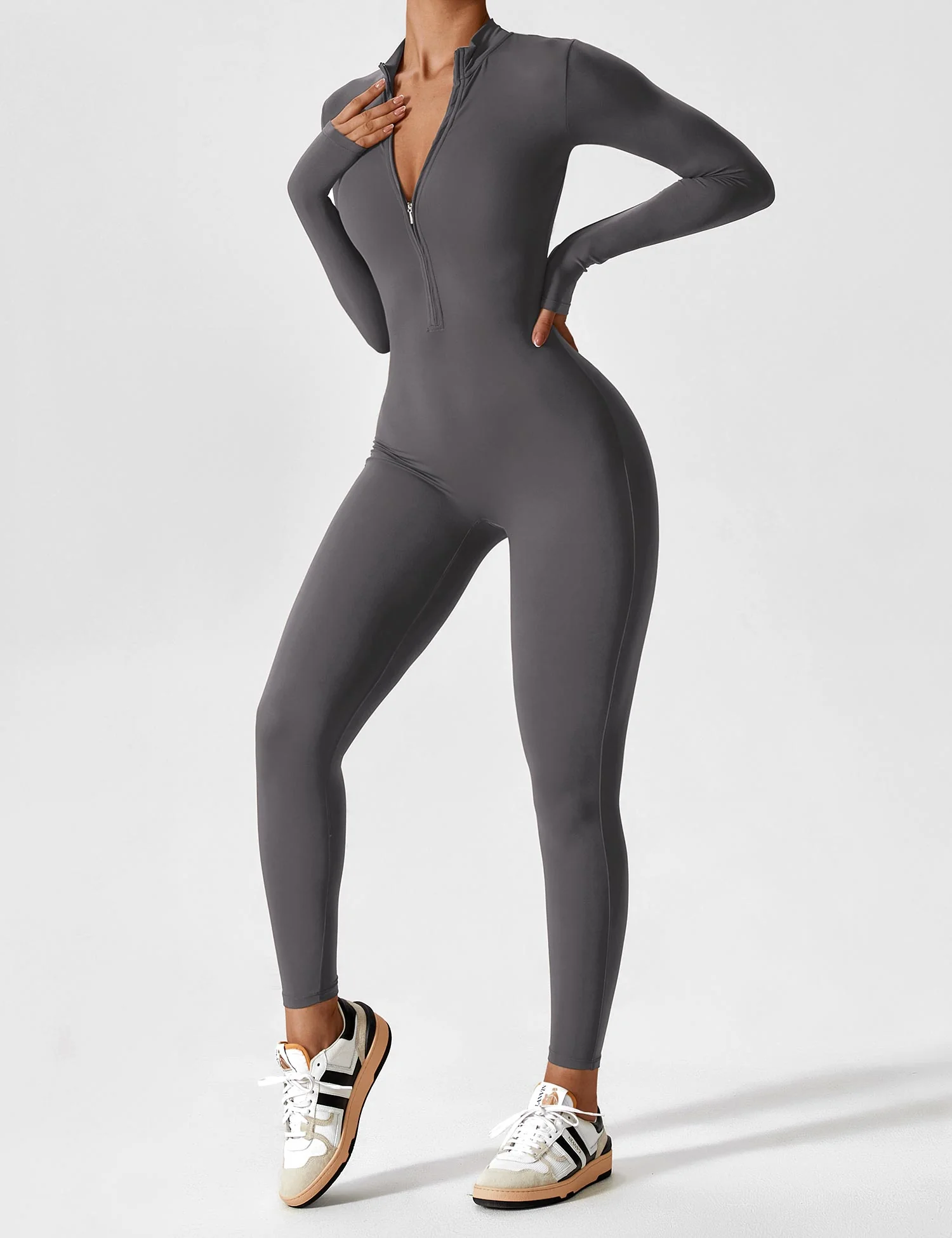 Yeoreo Long Sleeve Zipper Jumpsuit - Image 16