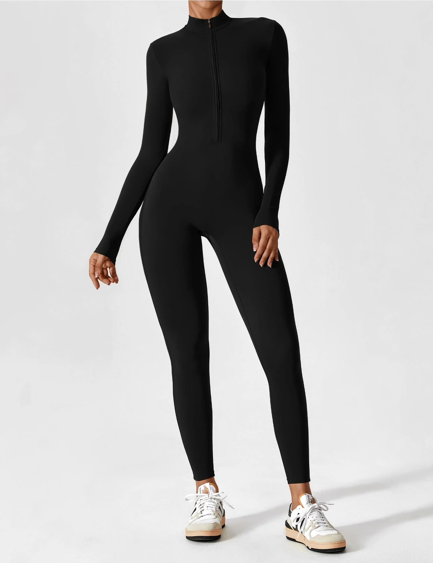 Yeoreo Long Sleeve Zipper Jumpsuit - Image 3