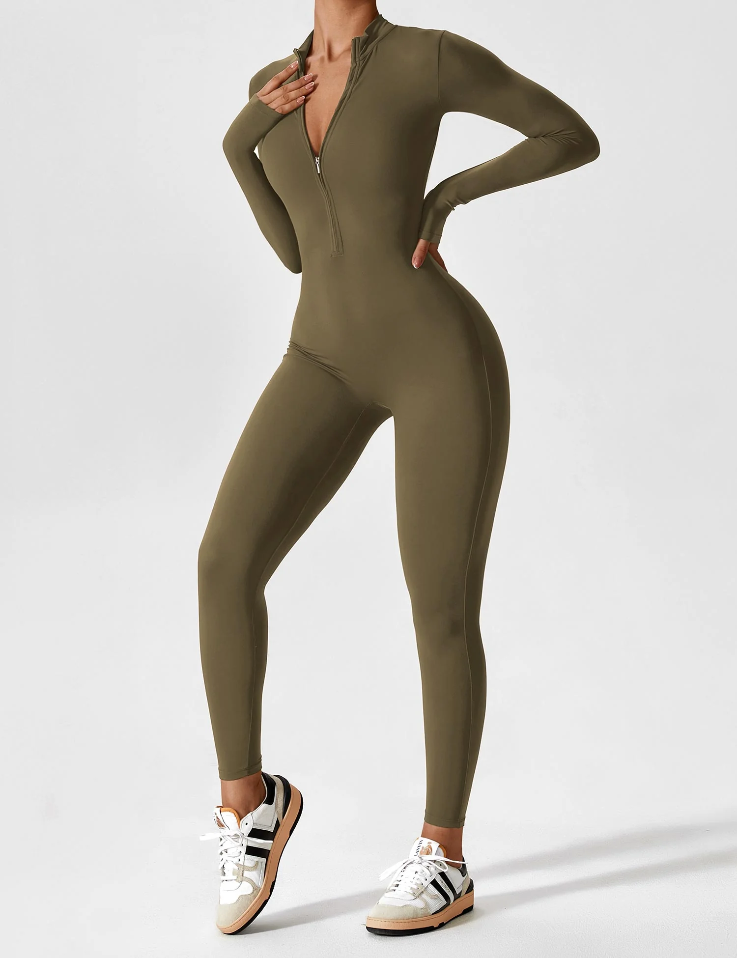 Yeoreo Long Sleeve Zipper Jumpsuit - Image 34