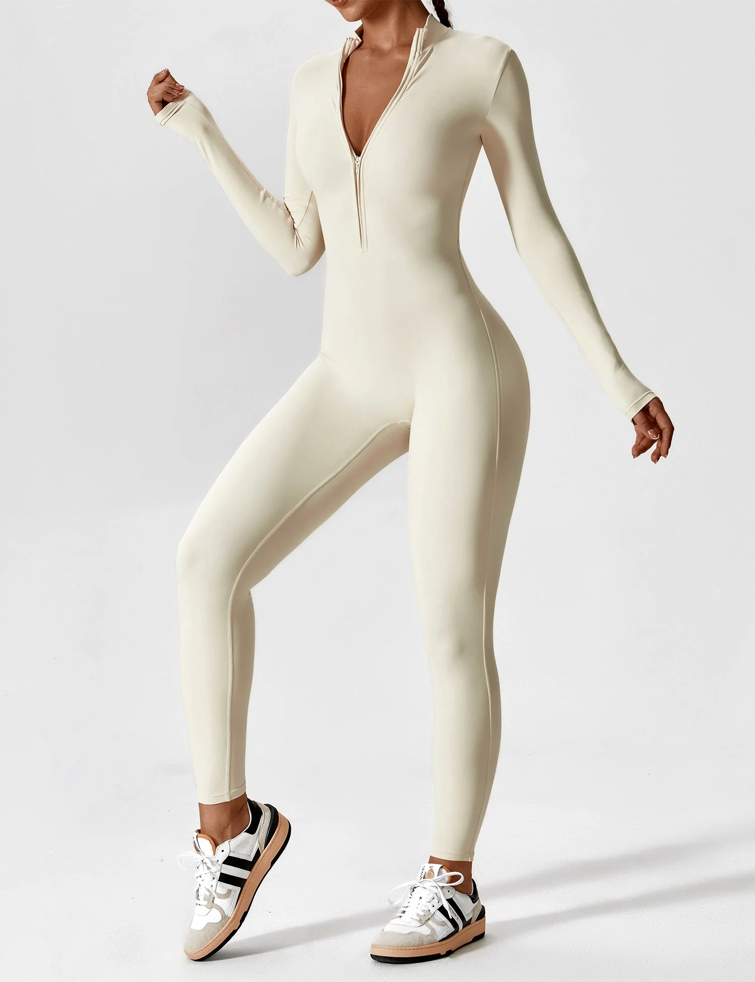 Yeoreo Long Sleeve Zipper Jumpsuit - Image 46