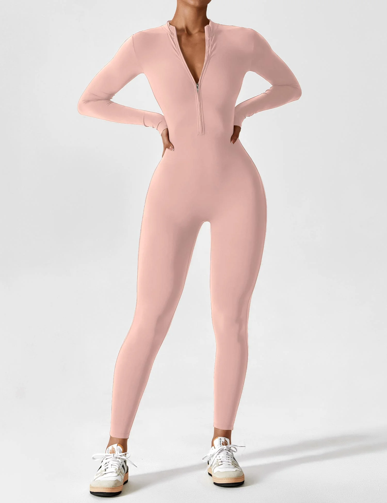 Yeoreo Long Sleeve Zipper Jumpsuit - Image 55