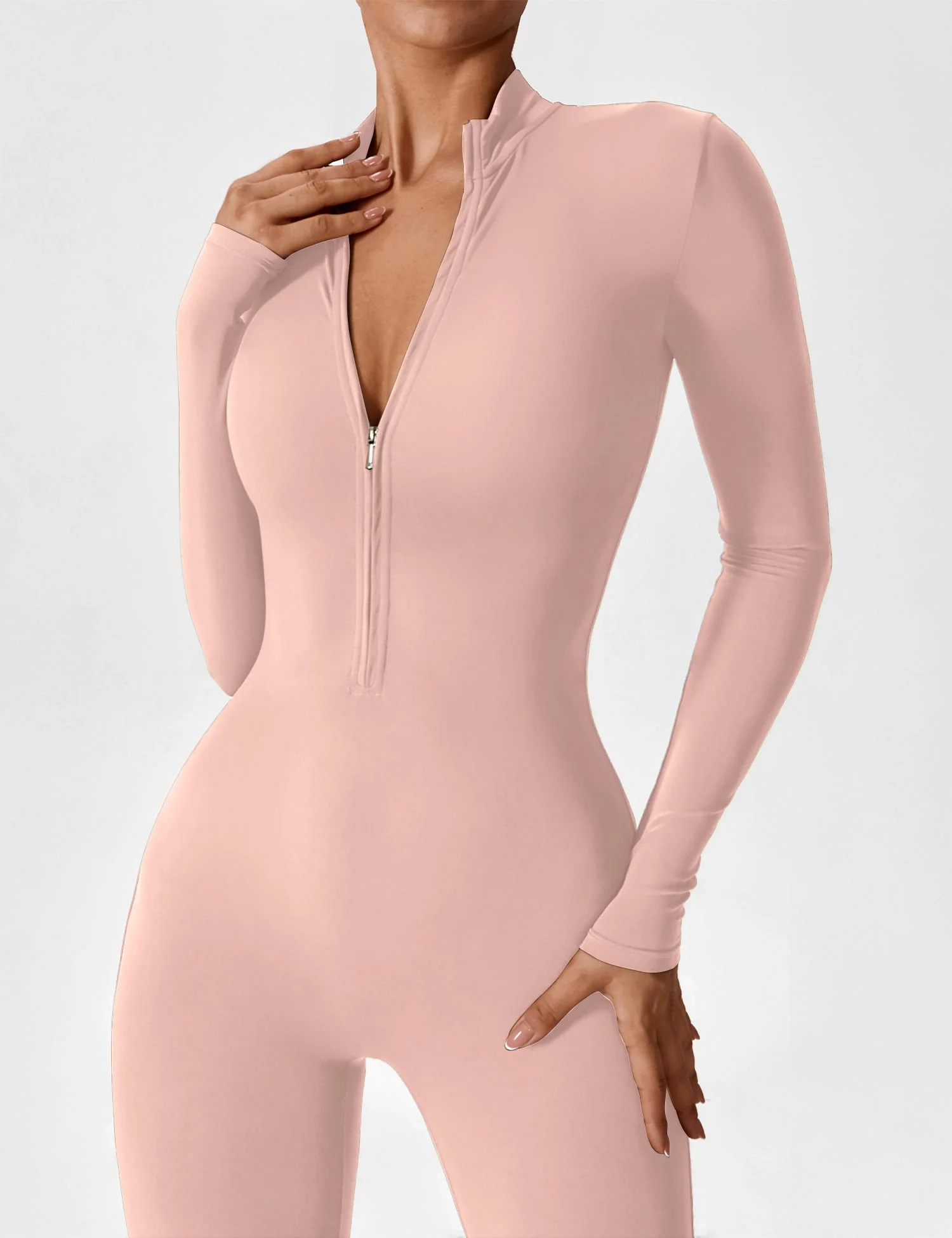Yeoreo Long Sleeve Zipper Jumpsuit - Image 60