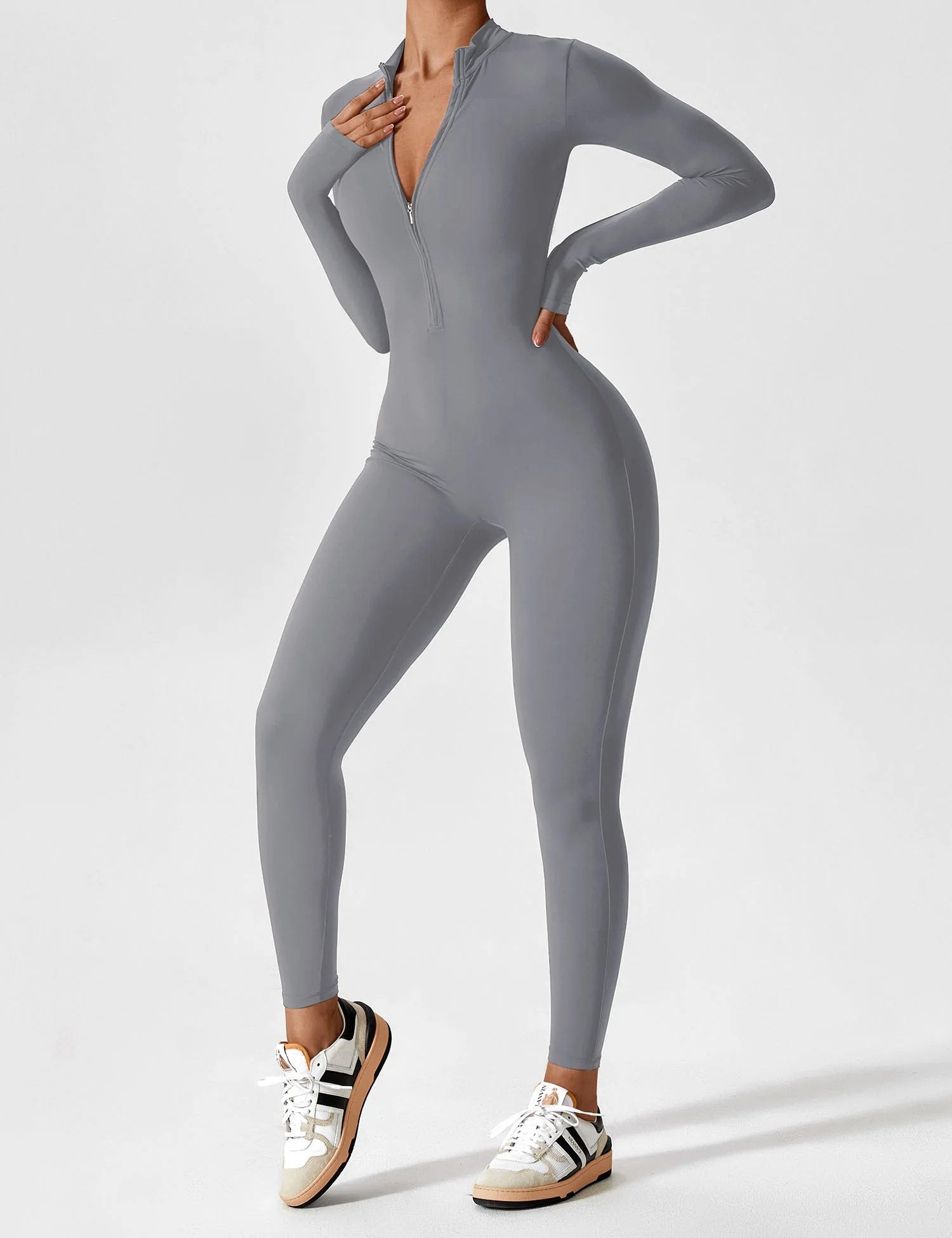 Yeoreo Long Sleeve Zipper Jumpsuit - Image 76