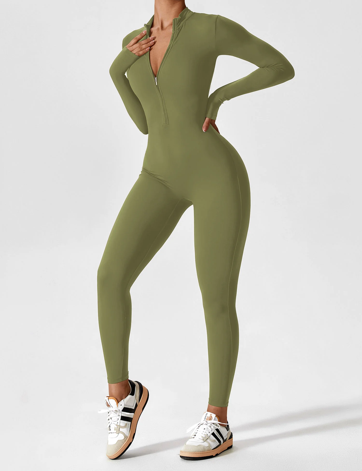 Yeoreo Long Sleeve Zipper Jumpsuit - Image 82