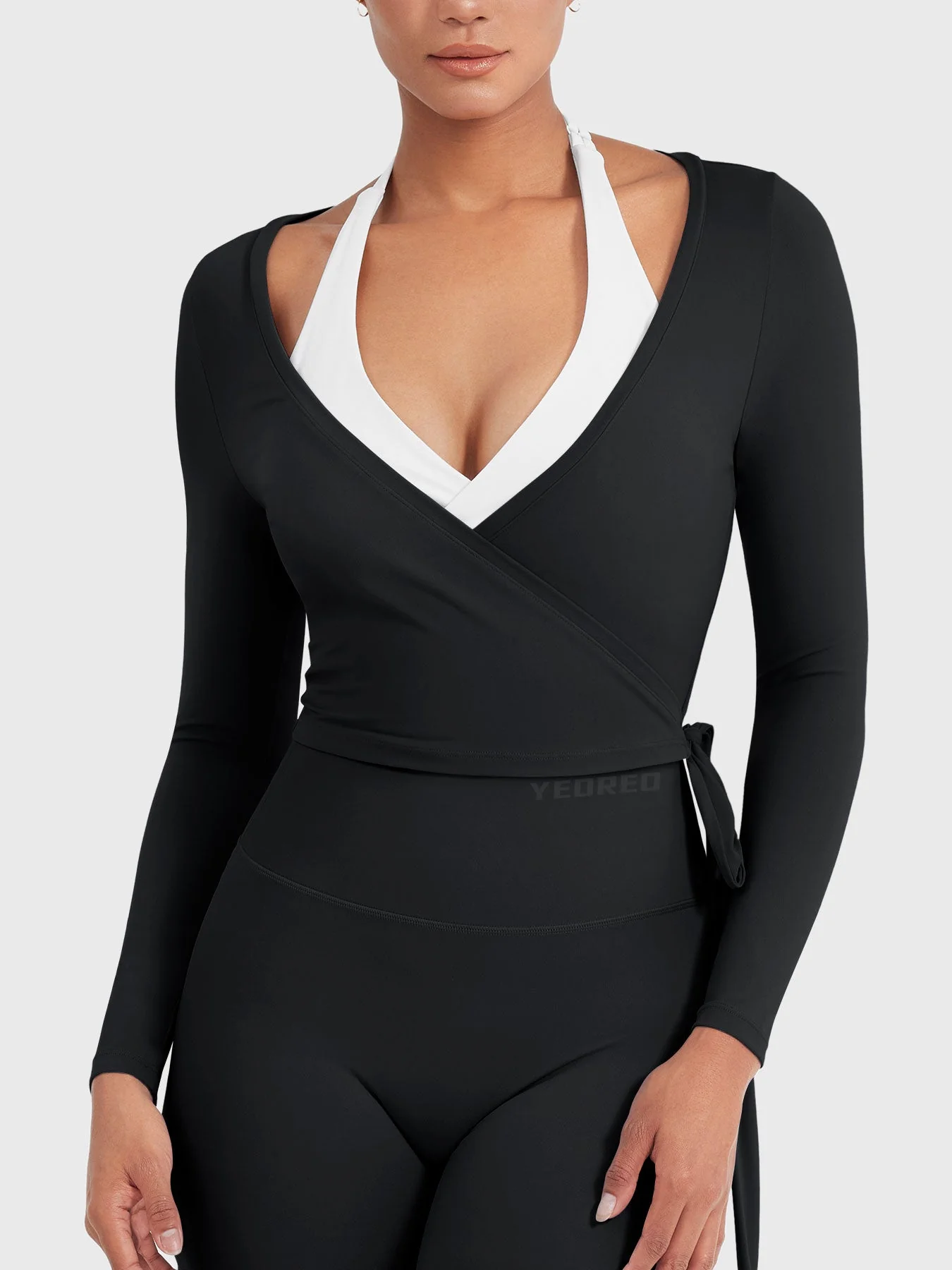 Yeoreo Michelie Long Sleeve Ballet Wrap Top - Image 13