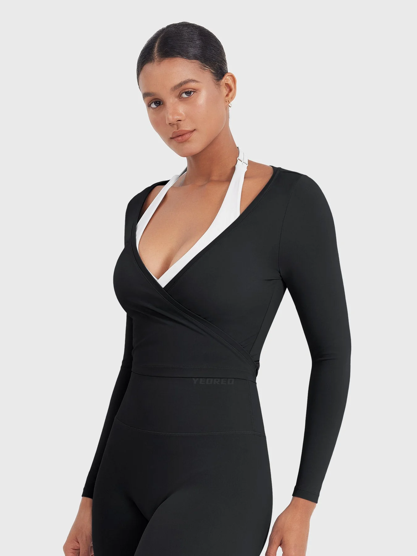 Yeoreo Michelie Long Sleeve Ballet Wrap Top - Image 15