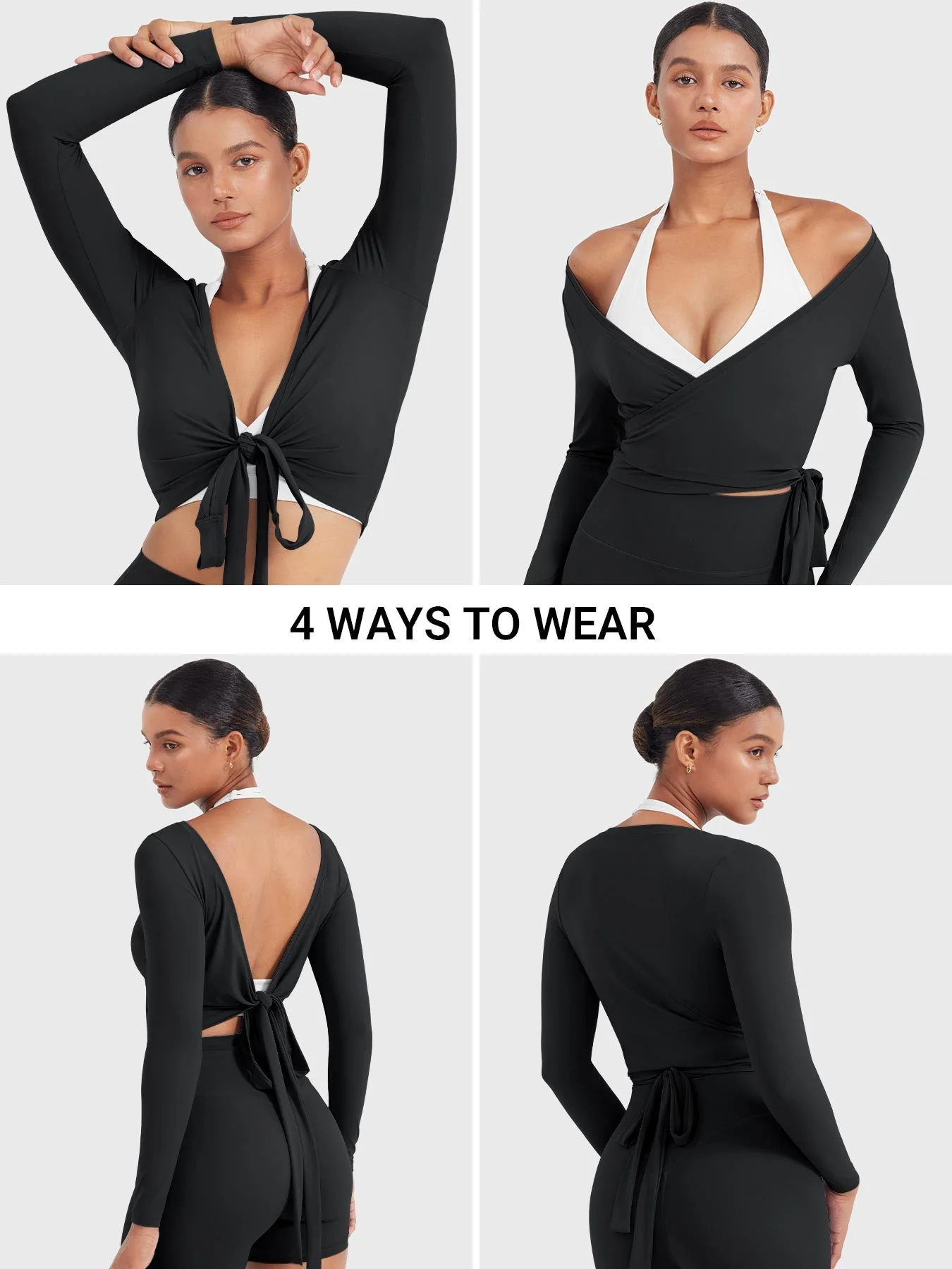 Yeoreo Michelie Long Sleeve Ballet Wrap Top - Image 16