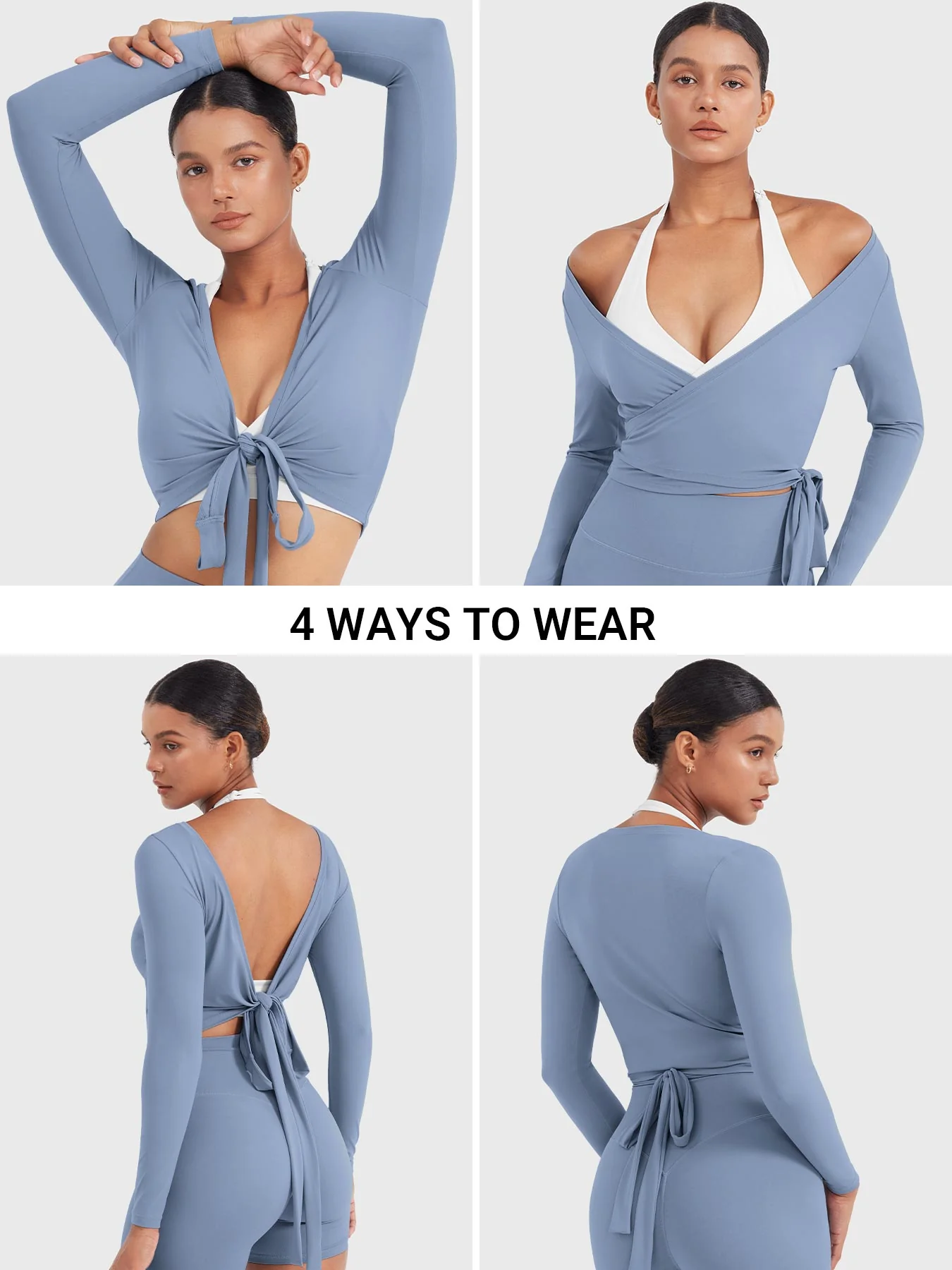 Yeoreo Michelie Long Sleeve Ballet Wrap Top - Image 28