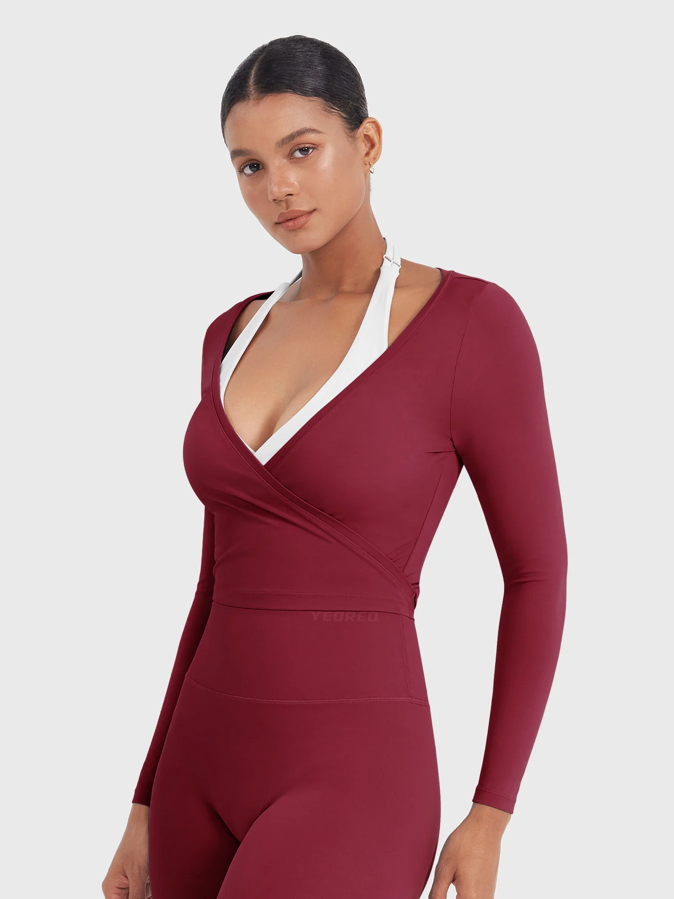 Yeoreo Michelie Long Sleeve Ballet Wrap Top - Image 3