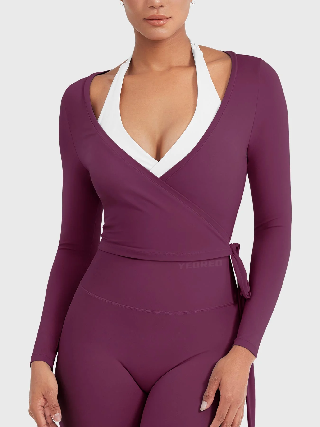 Yeoreo Michelie Long Sleeve Ballet Wrap Top - Image 37