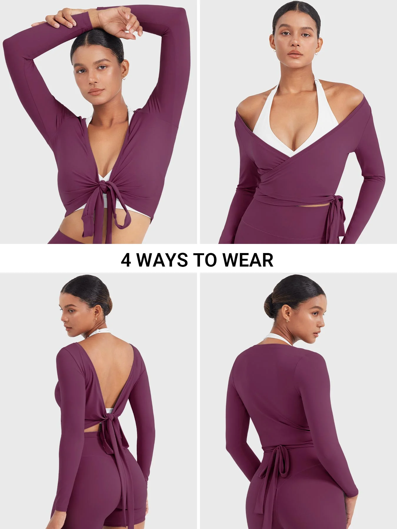 Yeoreo Michelie Long Sleeve Ballet Wrap Top - Image 40