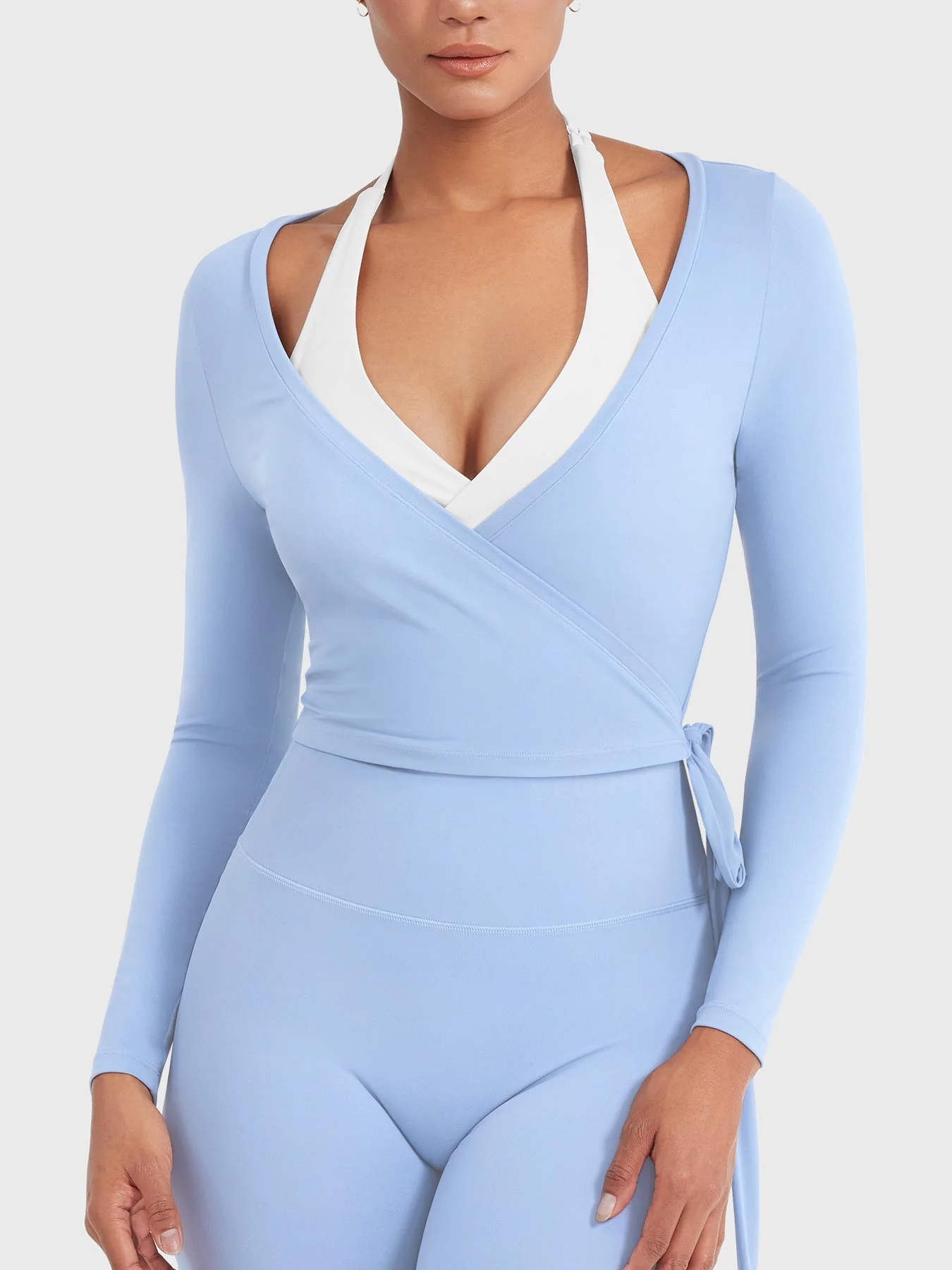 Yeoreo Michelie Long Sleeve Ballet Wrap Top - Image 43