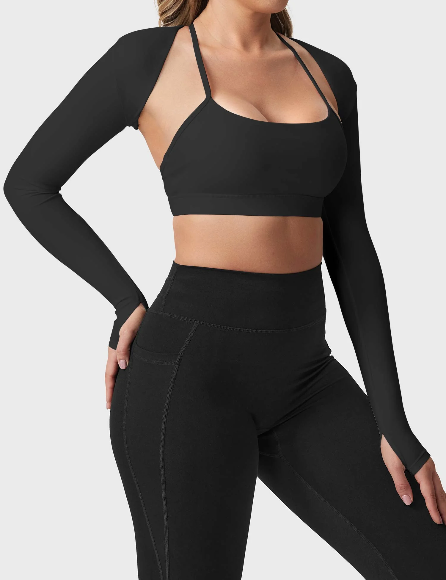 Yeoreo Mini Long Sleeve Bolero Shrug - Image 3