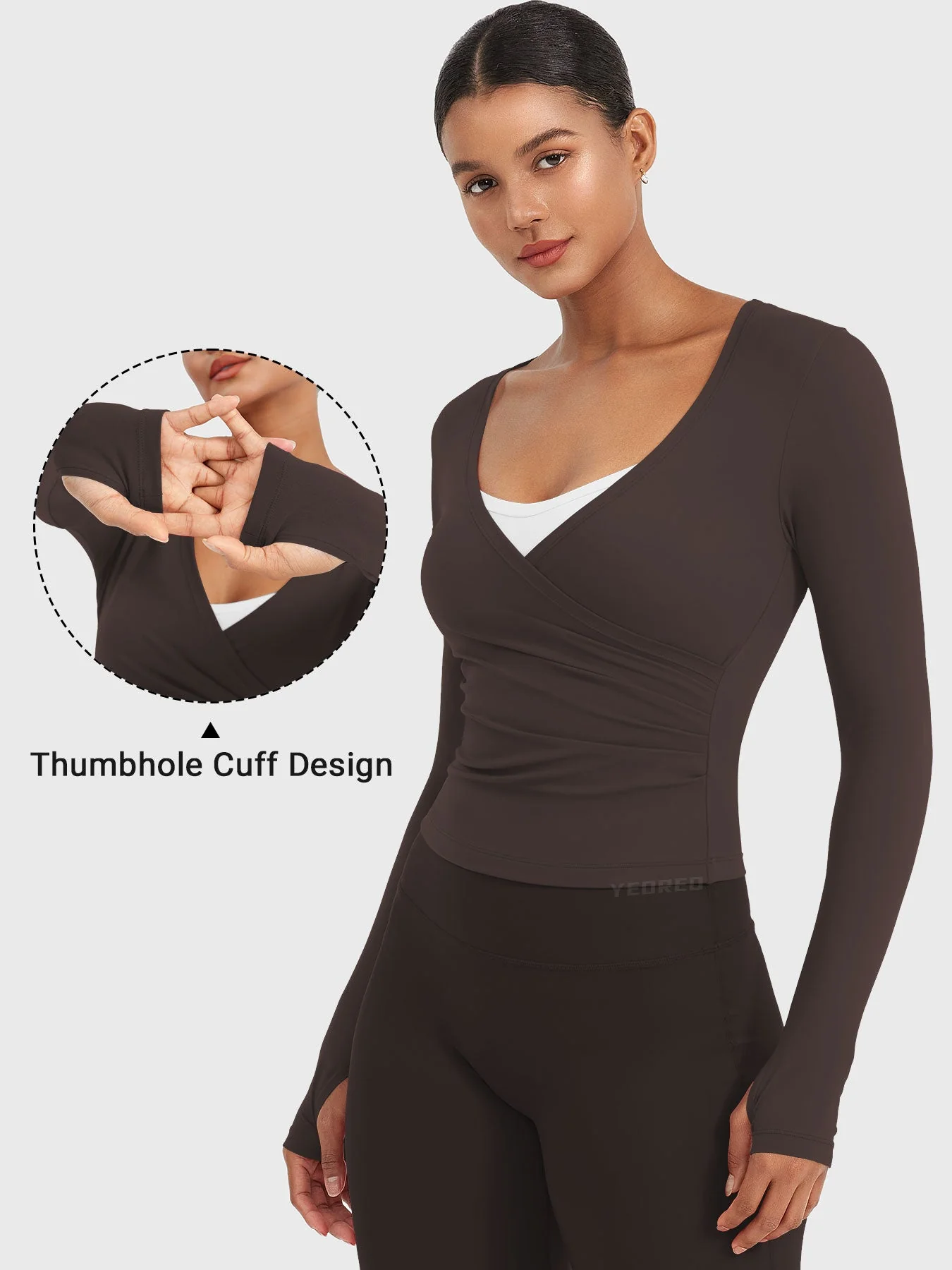 Yeoreo Minniy V Neck Long Sleeve Top - Image 13