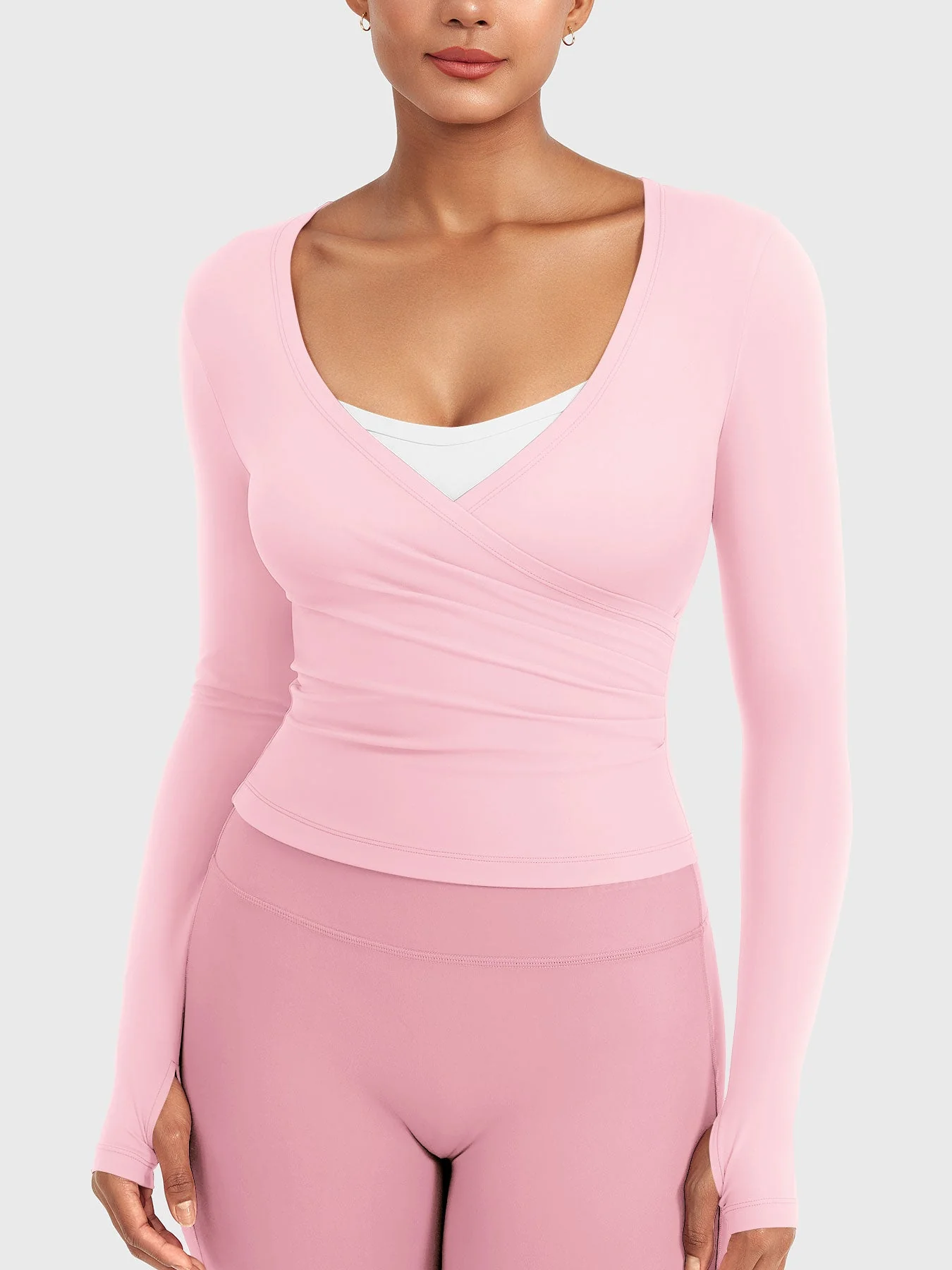 Yeoreo Minniy V Neck Long Sleeve Top - Image 21