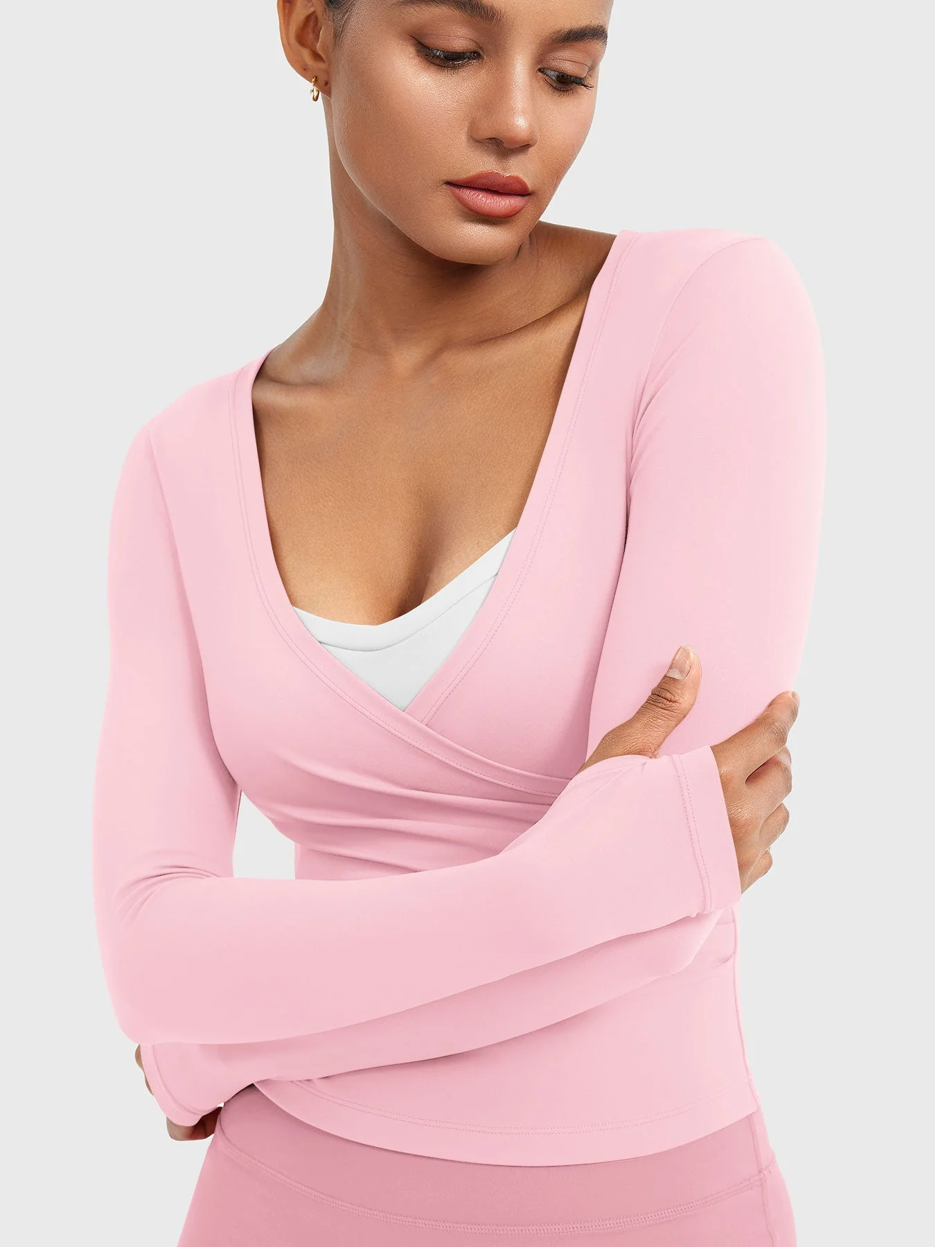 Yeoreo Minniy V Neck Long Sleeve Top - Image 24