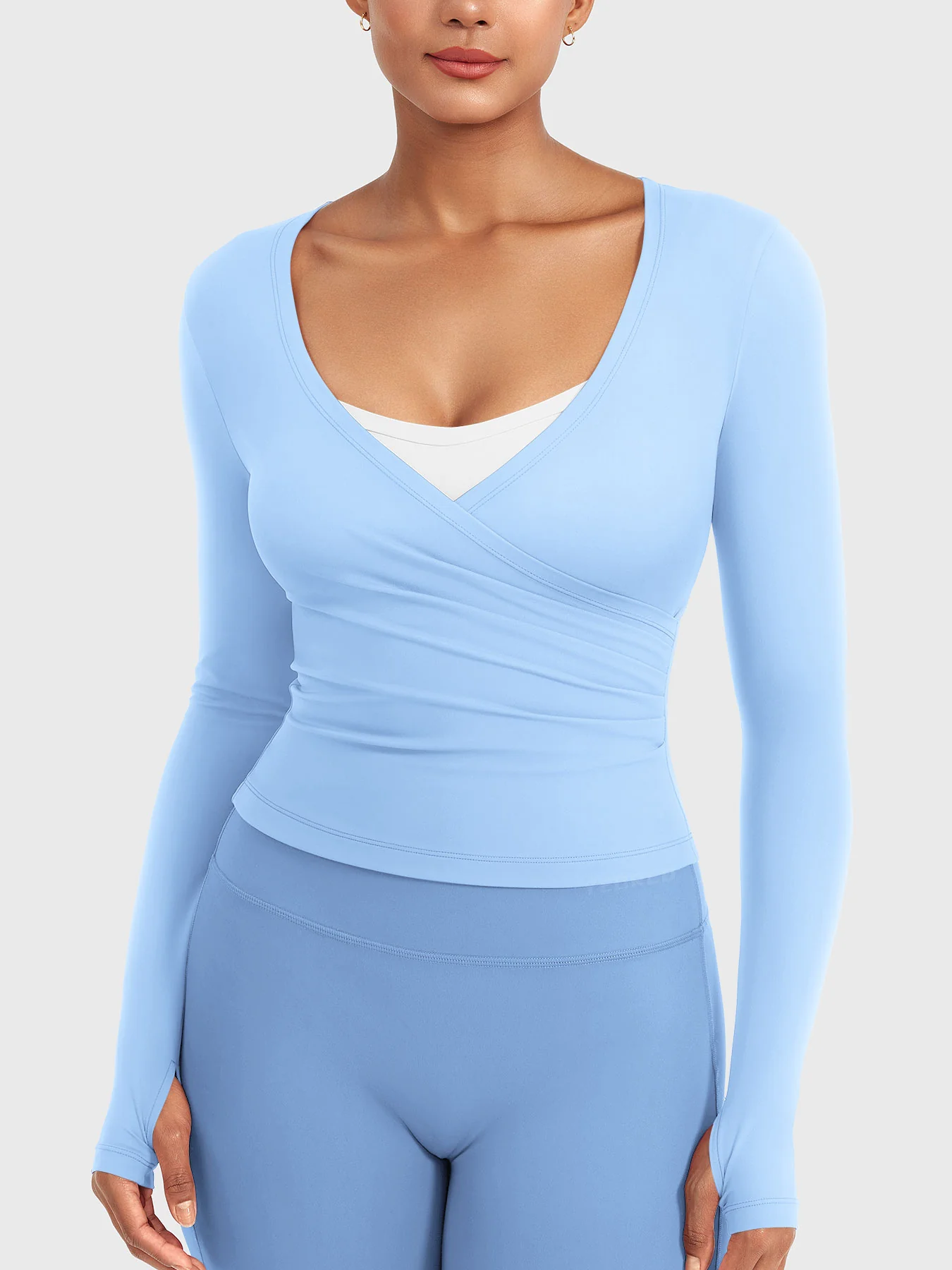 Yeoreo Minniy V Neck Long Sleeve Top - Image 26
