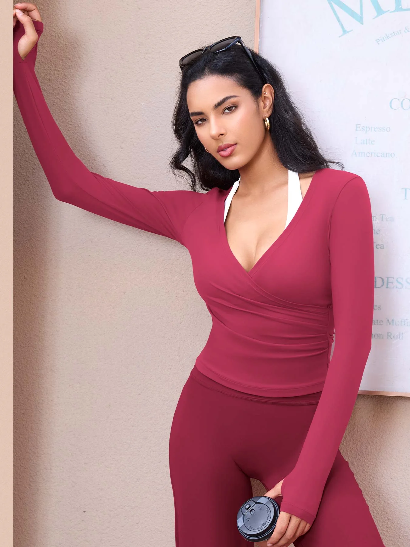 Yeoreo Minniy V Neck Long Sleeve Top - Image 5