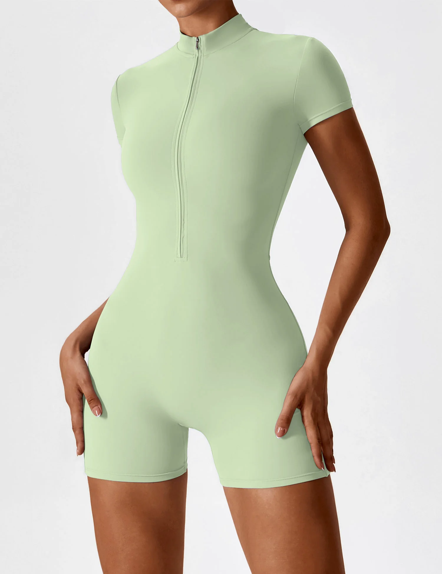 Yeoreo Short Sleeve Zipper Romper - Image 106