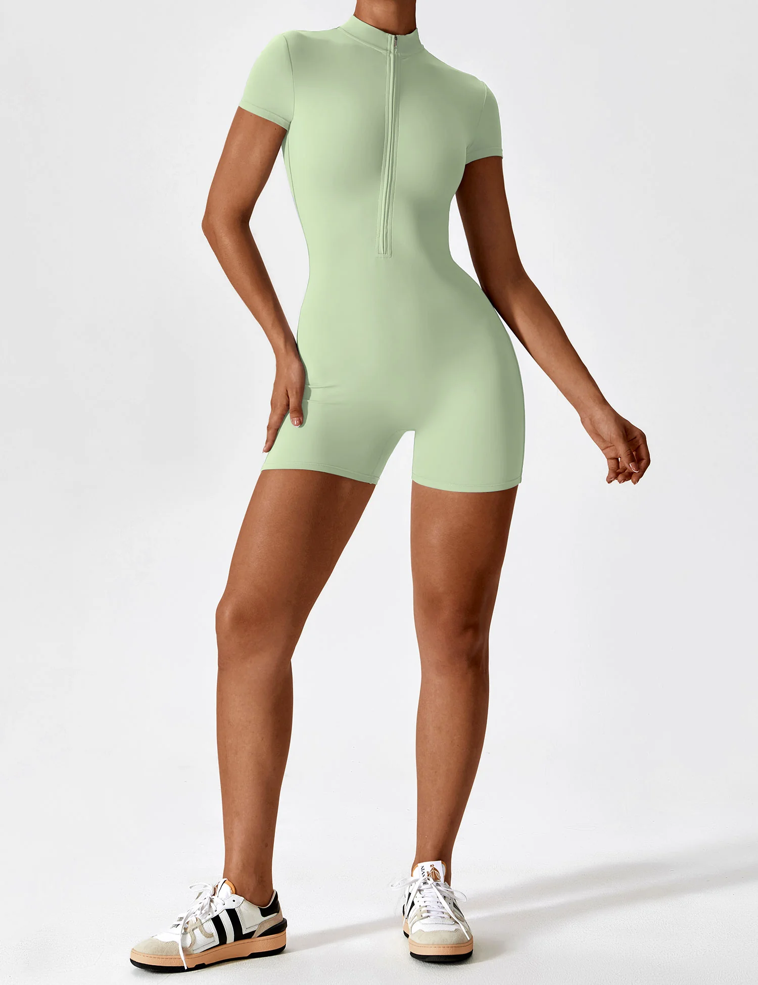 Yeoreo Short Sleeve Zipper Romper - Image 107