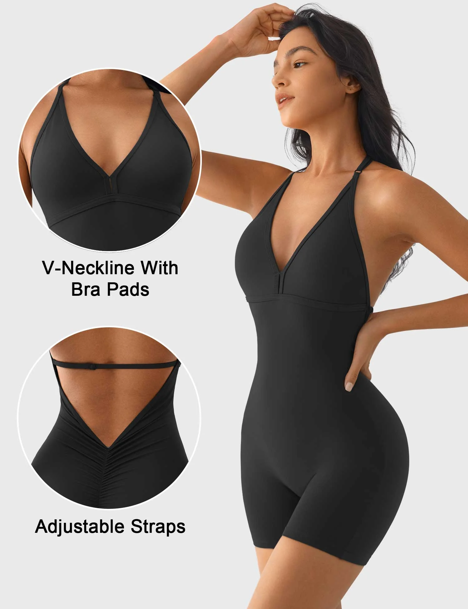 Yeoreo Taylor V Neck Backless Romper - Image 10