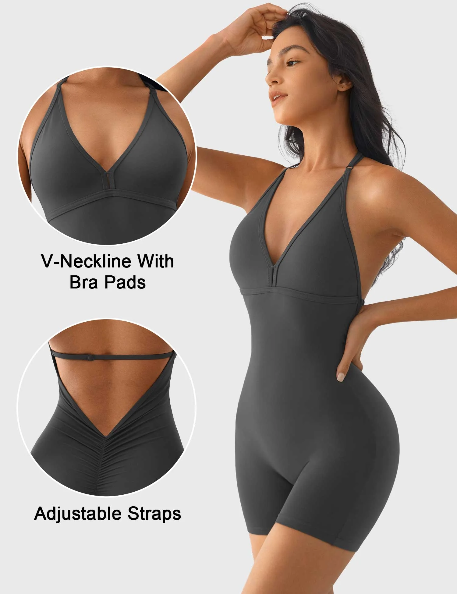 Yeoreo Taylor V Neck Backless Romper - Image 4